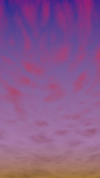 Nubes rosadas cúmulos en el cielo púrpura al atardecer. Grupo abstracto de nubes por la noche. Ilustración 3D — Foto de Stock