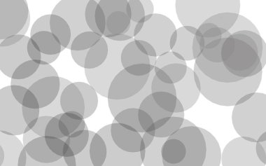 Beyaz arka plan üzerinde gri yarı saydam daireler. Gri tonları. 3d illüstrasyon