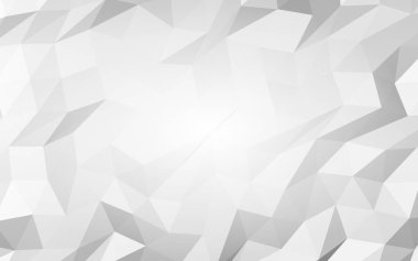 Beyaz soyut arka plan. Lowpoly arka planı. Buruşmuş kağıt. 3B illüstrasyon