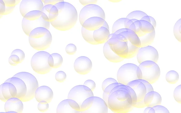 Lichte pastelkleurige achtergrond met paarse bubbels. Behang, textuur paarse ballonnen. 3D-illustratie — Stockfoto