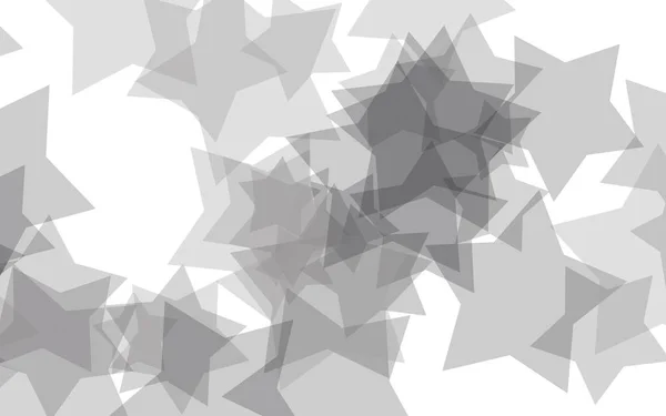 Gray translucent stars on a white background. Gray tones. 3D illustration — Stock Photo, Image