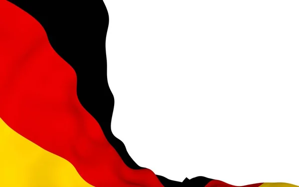 Drapeau d'Allemagne. Illustration 3D grand format. Symbole d'État de la République fédérale d'Allemagne. rendu 3D — Photo