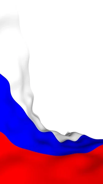 Waving flaga Federacji Rosyjskiej. Narodowy. Symbol Państwa Rosji. ilustracja 3D — Zdjęcie stockowe