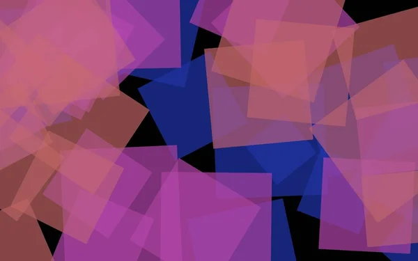 Πολύχρωμα ημιδιαφανές τετράγωνα σε σκούρο φόντο. Ροζ αποχρώσεις. εικονογράφηση 3D — Φωτογραφία Αρχείου