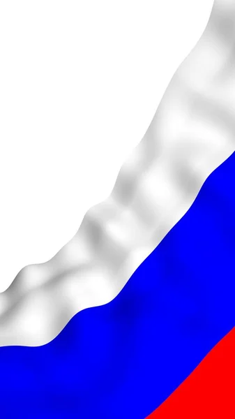 Waving flag of the Russian Federation. The National. State symbol of the Russia. 3D illustration — Stock Photo, Image