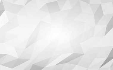 Beyaz soyut arka plan. Lowpoly arka planı. Buruşmuş kağıt. 3B illüstrasyon