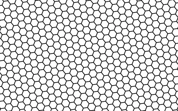 Beyaz arka planda siyah bal peteği. Çokgenin perspektif görüntüsü bal peteğine benziyor. İzometrik geometri. 3B illüstrasyon