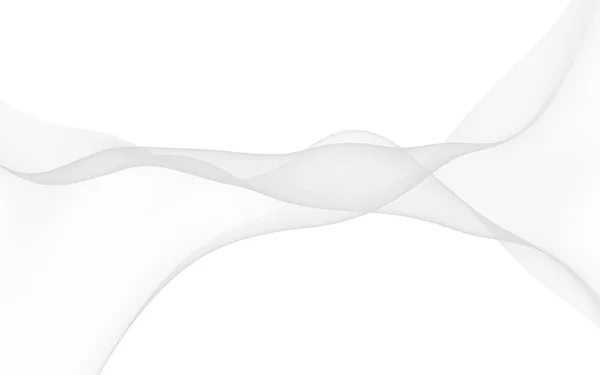 Λευκό αφηρημένο φόντο. Φτερουγίζει λευκό κασκόλ. Κυματίζει με λευκό αέρα. 3D απεικόνιση — Φωτογραφία Αρχείου