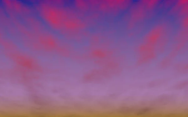 Nubes rosadas cúmulos en el cielo púrpura al atardecer. Grupo abstracto de nubes por la noche. Ilustración 3D — Foto de Stock