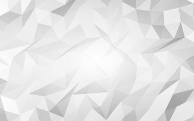 Beyaz soyut arka plan. Lowpoly arka planı. Buruşmuş kağıt. 3B illüstrasyon