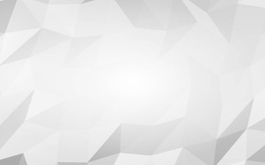 Beyaz soyut arka plan. Lowpoly arka planı. Buruşmuş kağıt. 3B illüstrasyon