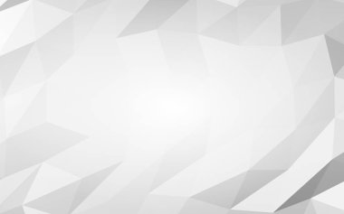 Beyaz soyut arka plan. Lowpoly arka planı. Buruşmuş kağıt. 3B illüstrasyon