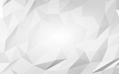 Beyaz soyut arka plan. Lowpoly arka planı. Buruşmuş kağıt. 3B illüstrasyon