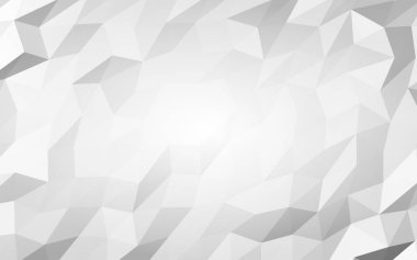 Beyaz soyut arka plan. Lowpoly arka planı. Buruşmuş kağıt. 3B illüstrasyon