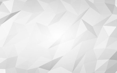 Beyaz soyut arka plan. Lowpoly arka planı. Buruşmuş kağıt. 3B illüstrasyon