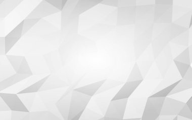 Beyaz soyut arka plan. Lowpoly arka planı. Buruşmuş kağıt. 3B illüstrasyon