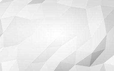 Beyaz soyut arka plan. Lowpoly arka planı. Buruşmuş kağıt. 3B illüstrasyon