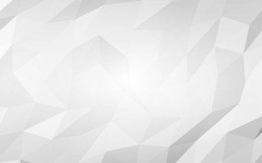 Beyaz soyut arka plan. Lowpoly arka planı. Buruşmuş kağıt. 3B illüstrasyon