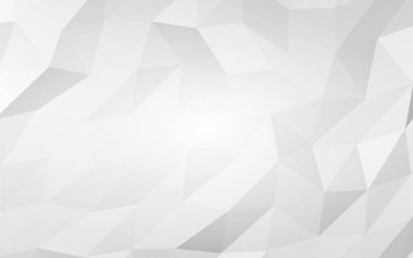 Beyaz soyut arka plan. Lowpoly arka planı. Buruşmuş kağıt. 3B illüstrasyon