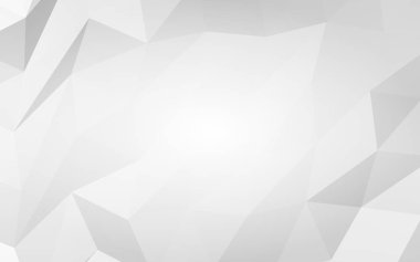 Beyaz soyut arka plan. Lowpoly arka planı. Buruşmuş kağıt. 3B illüstrasyon