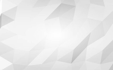 Beyaz soyut arka plan. Lowpoly arka planı. Buruşmuş kağıt. 3B illüstrasyon