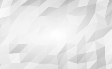 Beyaz soyut arka plan. Lowpoly arka planı. Buruşmuş kağıt. 3B illüstrasyon