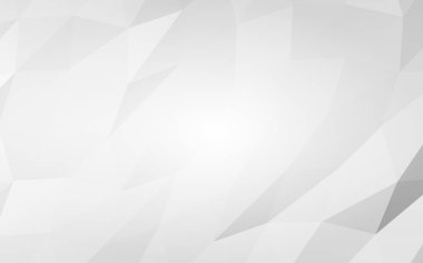 Beyaz soyut arka plan. Lowpoly arka planı. Buruşmuş kağıt. 3B illüstrasyon