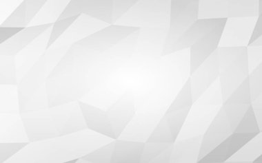 Beyaz soyut arka plan. Lowpoly arka planı. Buruşmuş kağıt. 3B illüstrasyon