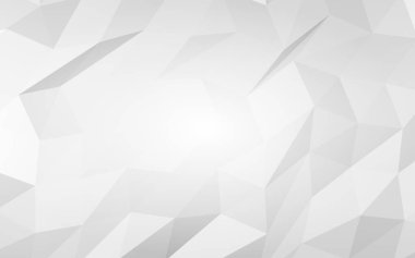 Beyaz soyut arka plan. Lowpoly arka planı. Buruşmuş kağıt. 3B illüstrasyon