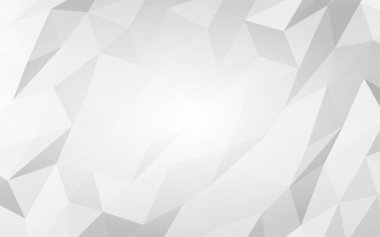 Beyaz soyut arka plan. Lowpoly arka planı. Buruşmuş kağıt. 3B illüstrasyon