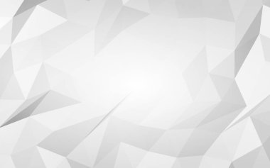 Beyaz soyut arka plan. Lowpoly arka planı. Buruşmuş kağıt. 3B illüstrasyon