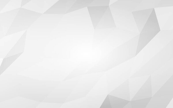 White abstract background. Lowpoly backdrop. Crumpled paper. 3D illustration