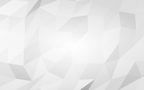 White abstract background. Lowpoly backdrop. Crumpled paper. 3D illustration