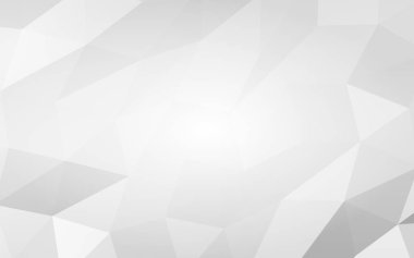 Beyaz soyut arka plan. Lowpoly arka planı. Buruşmuş kağıt. 3B illüstrasyon