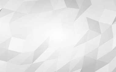 Beyaz soyut arka plan. Lowpoly arka planı. Buruşmuş kağıt. 3B illüstrasyon