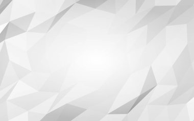 Beyaz soyut arka plan. Lowpoly arka planı. Buruşmuş kağıt. 3B illüstrasyon