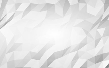 Beyaz soyut arka plan. Lowpoly arka planı. Buruşmuş kağıt. 3B illüstrasyon