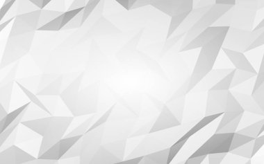 Beyaz soyut arka plan. Lowpoly arka planı. Buruşmuş kağıt. 3B illüstrasyon