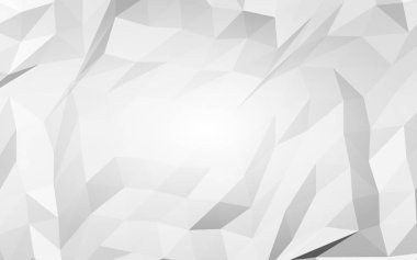 Beyaz soyut arka plan. Lowpoly arka planı. Buruşmuş kağıt. 3B illüstrasyon