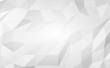 Beyaz soyut arka plan. Lowpoly arka planı. Buruşmuş kağıt. 3B illüstrasyon