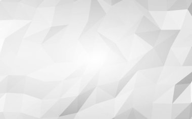 Beyaz soyut arka plan. Lowpoly arka planı. Buruşmuş kağıt. 3B illüstrasyon