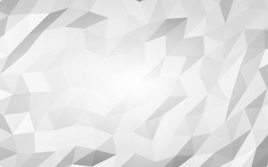 Beyaz soyut arka plan. Lowpoly arka planı. Buruşmuş kağıt. 3B illüstrasyon