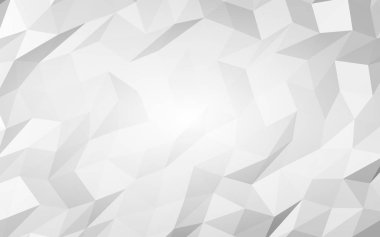 Beyaz soyut arka plan. Lowpoly arka planı. Buruşmuş kağıt. 3B illüstrasyon