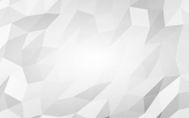 Beyaz soyut arka plan. Lowpoly arka planı. Buruşmuş kağıt. 3B illüstrasyon