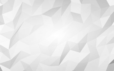 Beyaz soyut arka plan. Lowpoly arka planı. Buruşmuş kağıt. 3B illüstrasyon