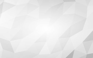 Beyaz soyut arka plan. Lowpoly arka planı. Buruşmuş kağıt. 3B illüstrasyon