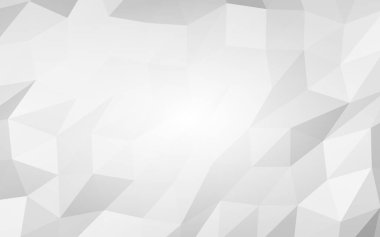 Beyaz soyut arka plan. Lowpoly arka planı. Buruşmuş kağıt. 3B illüstrasyon