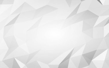 Beyaz soyut arka plan. Lowpoly arka planı. Buruşmuş kağıt. 3B illüstrasyon