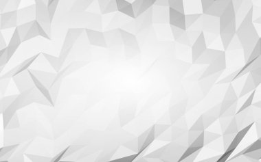 Beyaz soyut arka plan. Lowpoly arka planı. Buruşmuş kağıt. 3B illüstrasyon