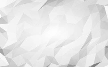 Beyaz soyut arka plan. Lowpoly arka planı. Buruşmuş kağıt. 3B illüstrasyon